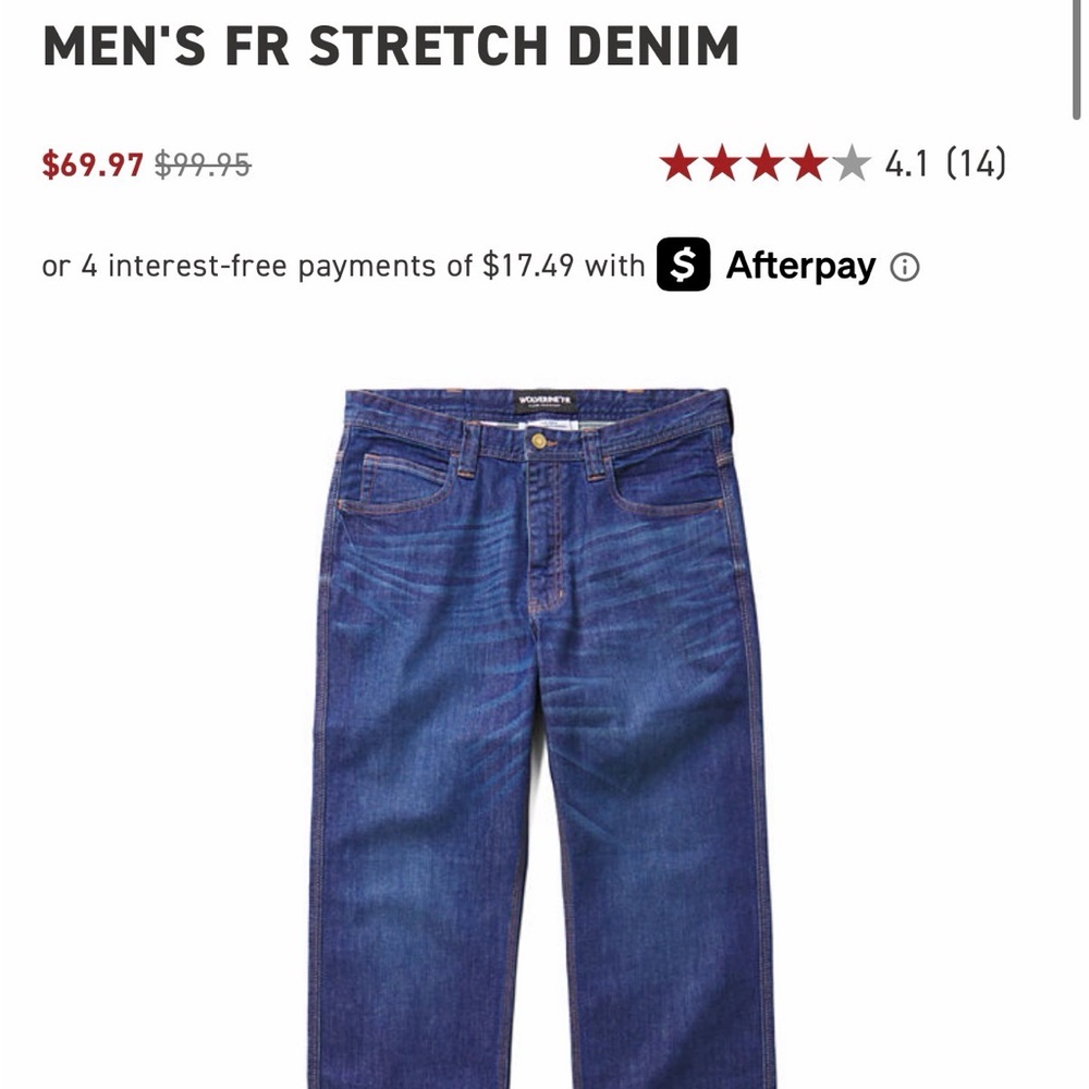 Wolverine FR Stretch Denim Jeans in Dark Blue - Picture 3 of 3
